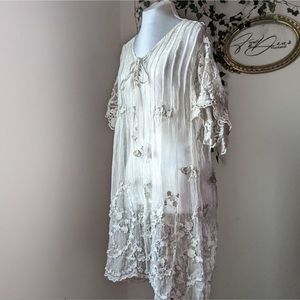 Diosas Sheer 3D Floral Dress Fairy Goth | S